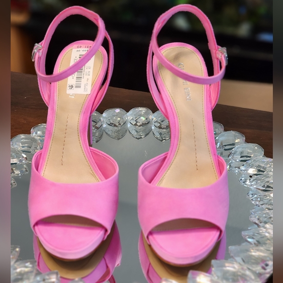 Gianni bini pink platform heels, sz 9 - Picture 6 of 6